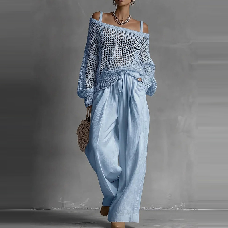 Fashion Solid One Shoulder Lon – обзор и цена Linen Pant Wide
