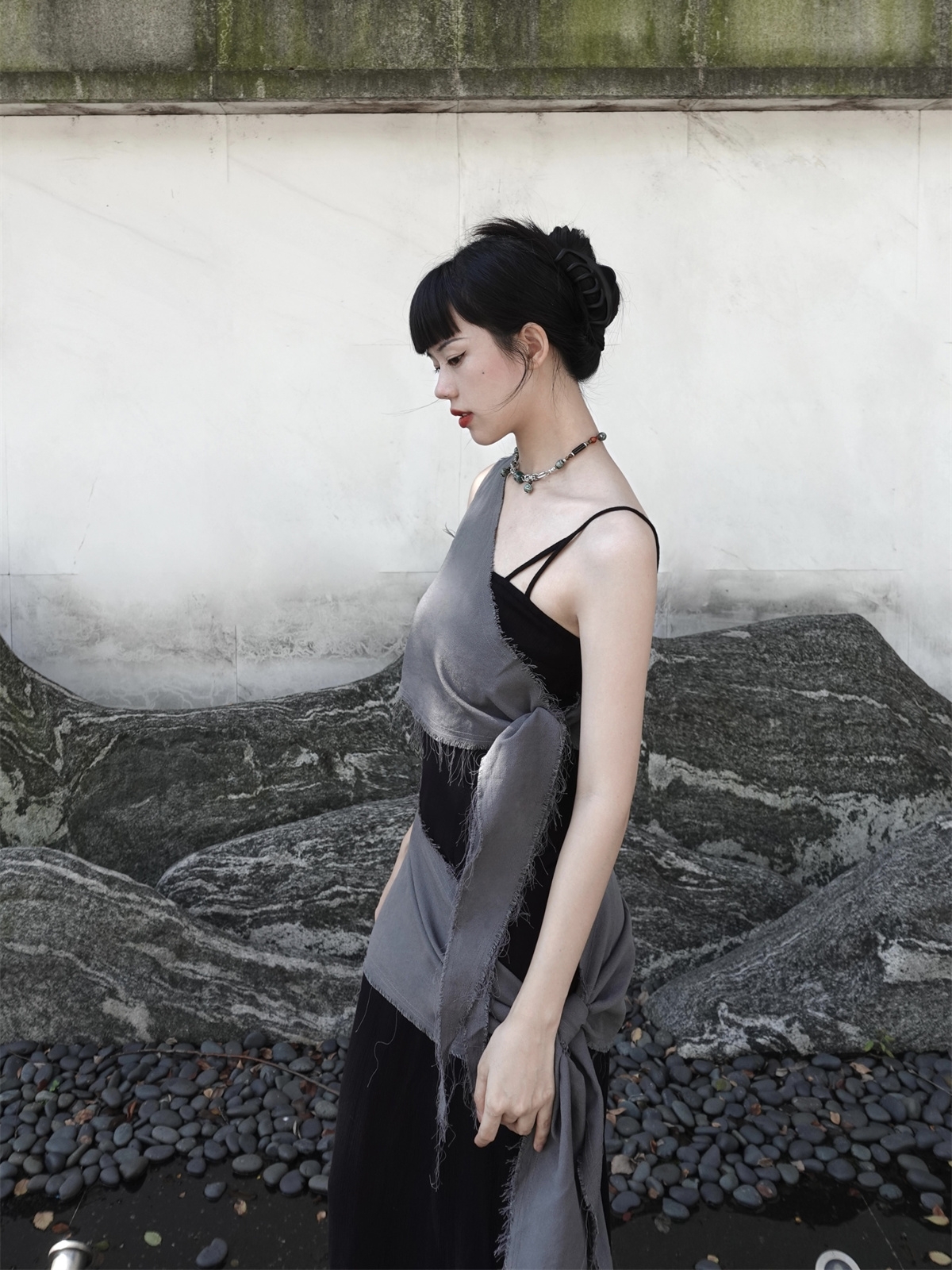 Chill Grey Cotton Linen Black  – обзор и цена Linen Dress Wrap