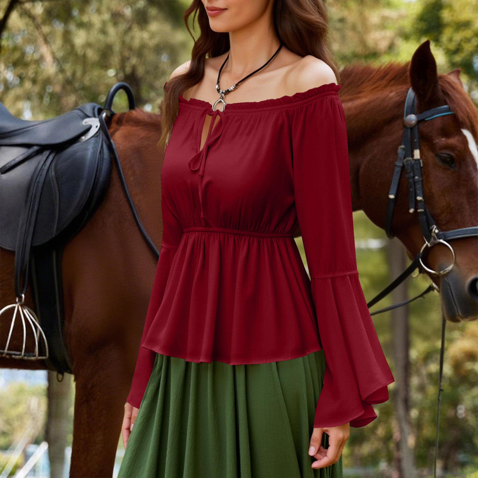Womens Blouse Gothic Renaissan – обзор и цена Blouse Off Shoulder