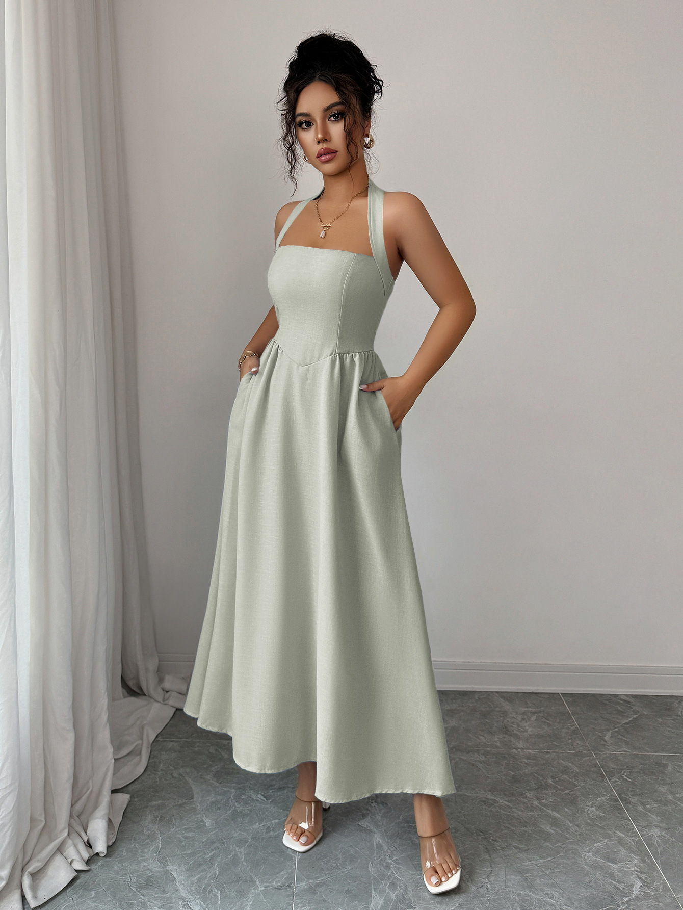 Women's Dress 5 Colors Halter  – обзор и цена Maxi Dress Halter