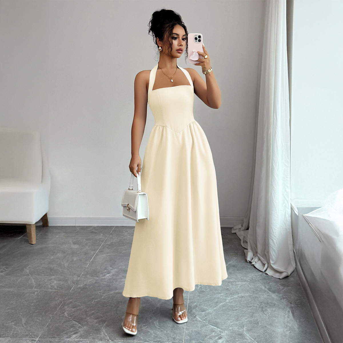 Women's Dress 5 Colors Halter  – обзор и цена Maxi Dress Halter