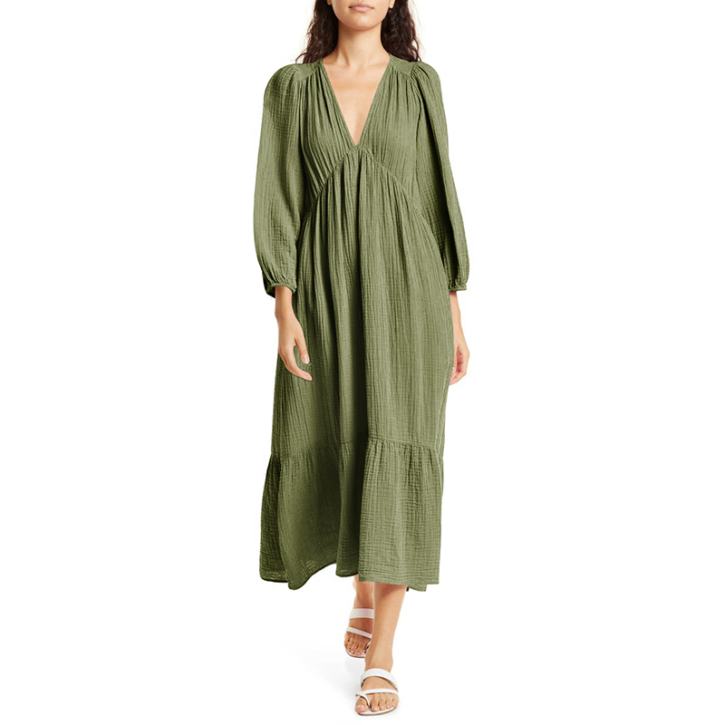 Muslin 100% Cotton Long Sleeve – обзор и цена Linen Dress Wrap