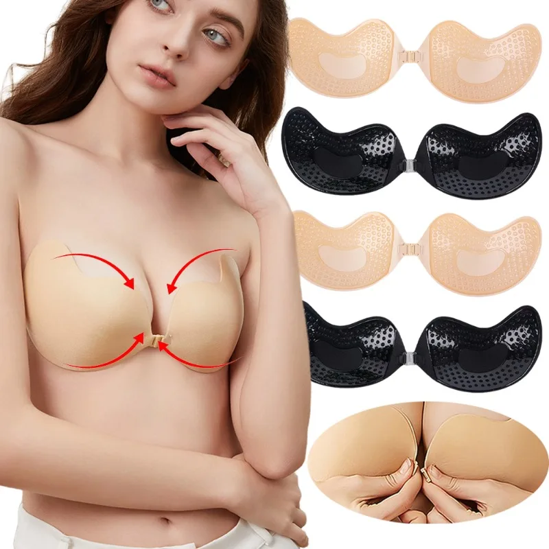 1/2Pc Invisible Push Up Bra Su – обзор и цена Bralette Triangle Set