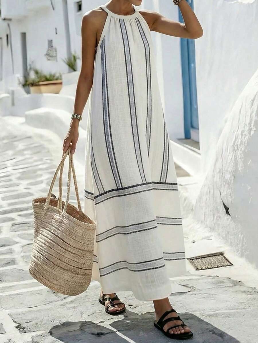 Women Sleeveless Halter Maxi D – обзор и цена Maxi Dress Halter