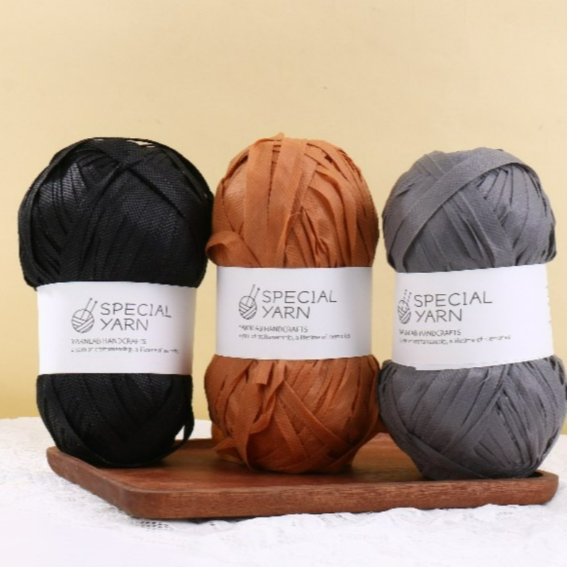100g/pcs Raffia Flat Yarn for  – обзор и цена Crochet Bag Raffia