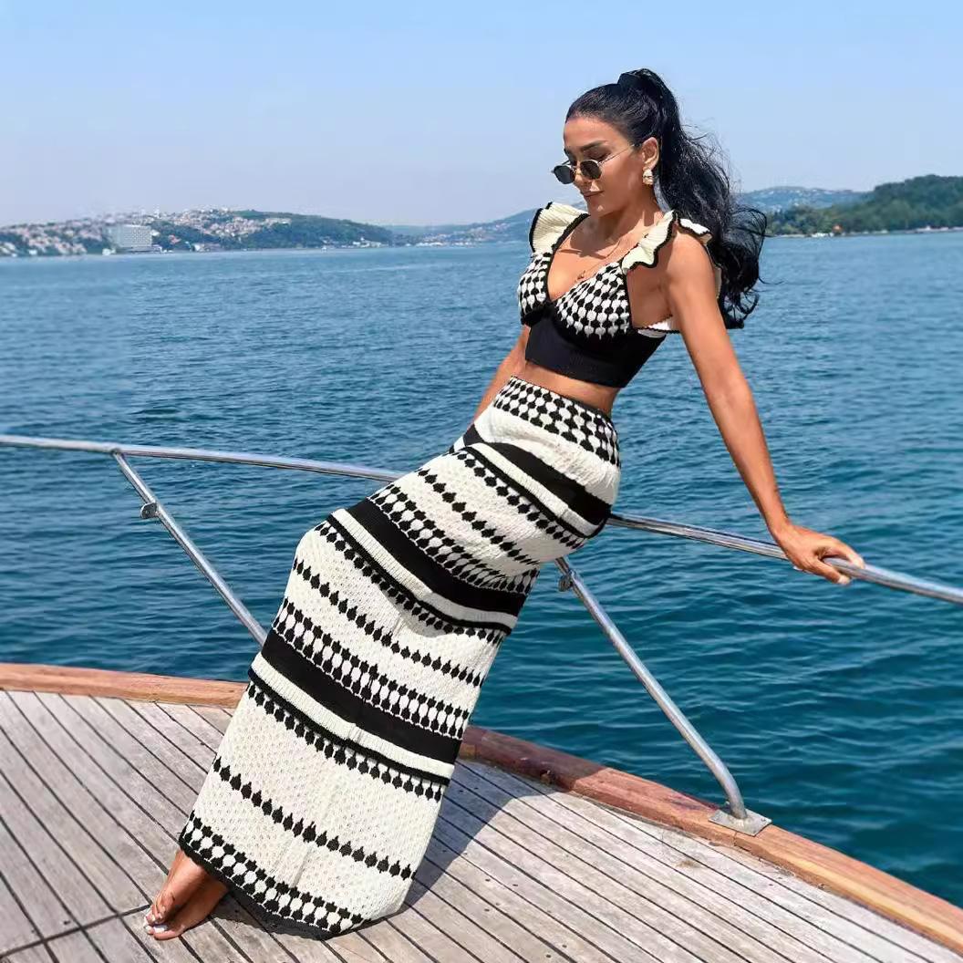 Bohemian Knitted Crop Top And  – обзор и цена Crop Top Crochet