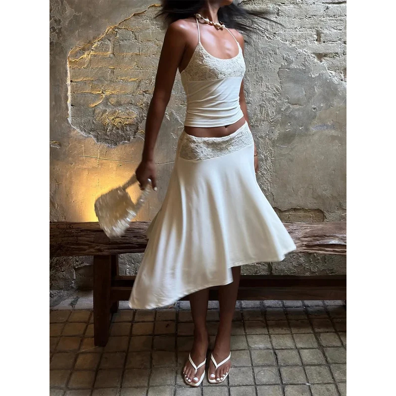 Sexy Lace Patchwork Sling Top  – обзор и цена Maxi Dress Halter