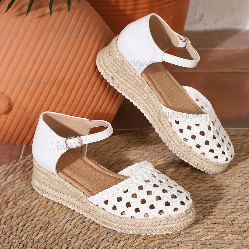 Boho Women's Hollow Out Woven  – обзор и цена Wedge Espadrille Women