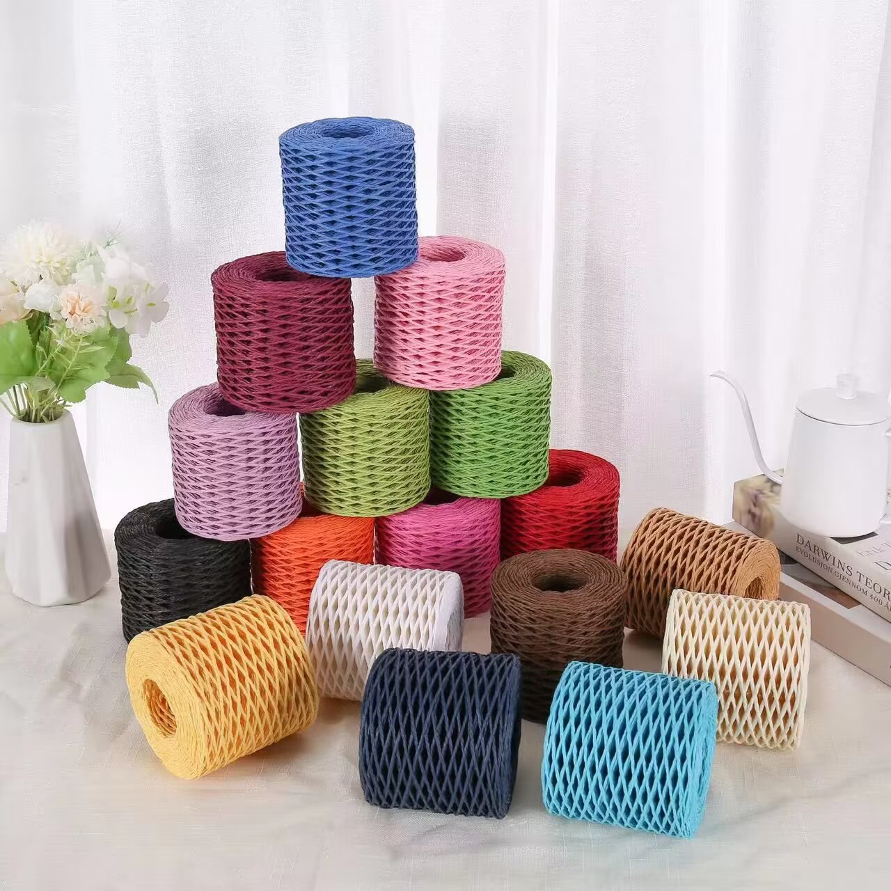 190g Raffia Yarn, Straw Paper  – обзор и цена Crochet Bag Raffia