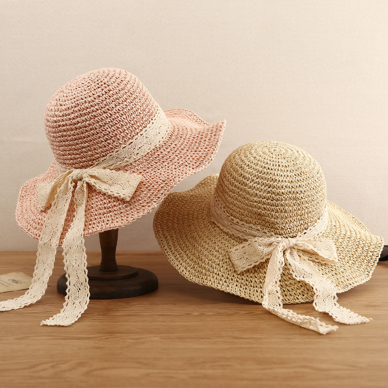 Lace Bow Sun Hat Women Summer  – обзор и цена Hat Floppy Wide