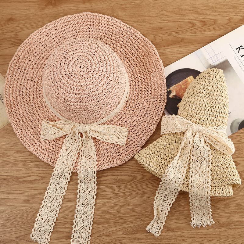 Lace Bow Sun Hat Women Summer  – обзор и цена Hat Floppy Wide