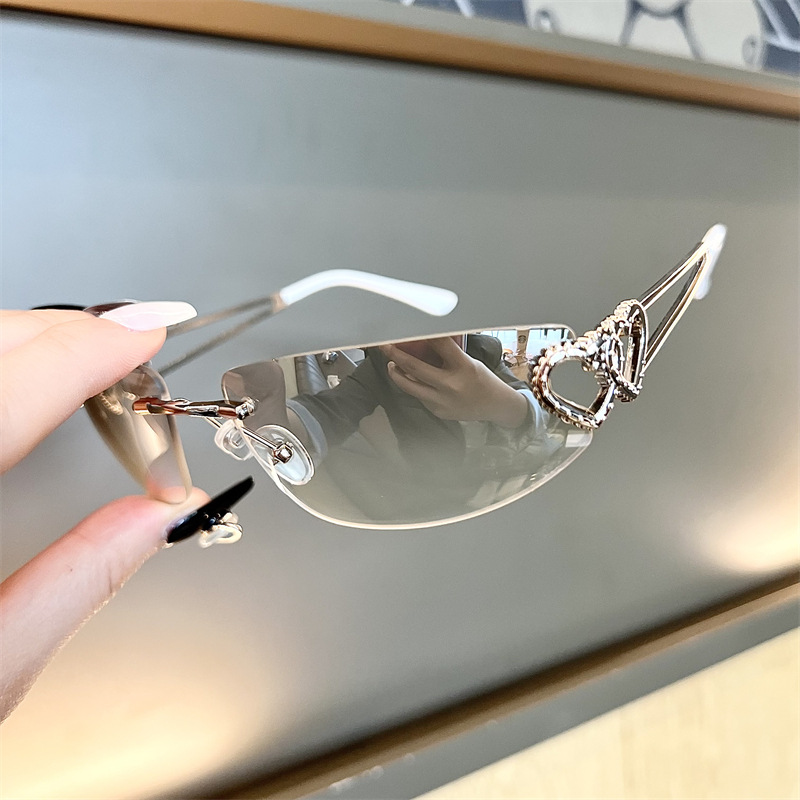 New Oval Cat Eye Frameless Mer – обзор и цена Sunglasses Cat Eye