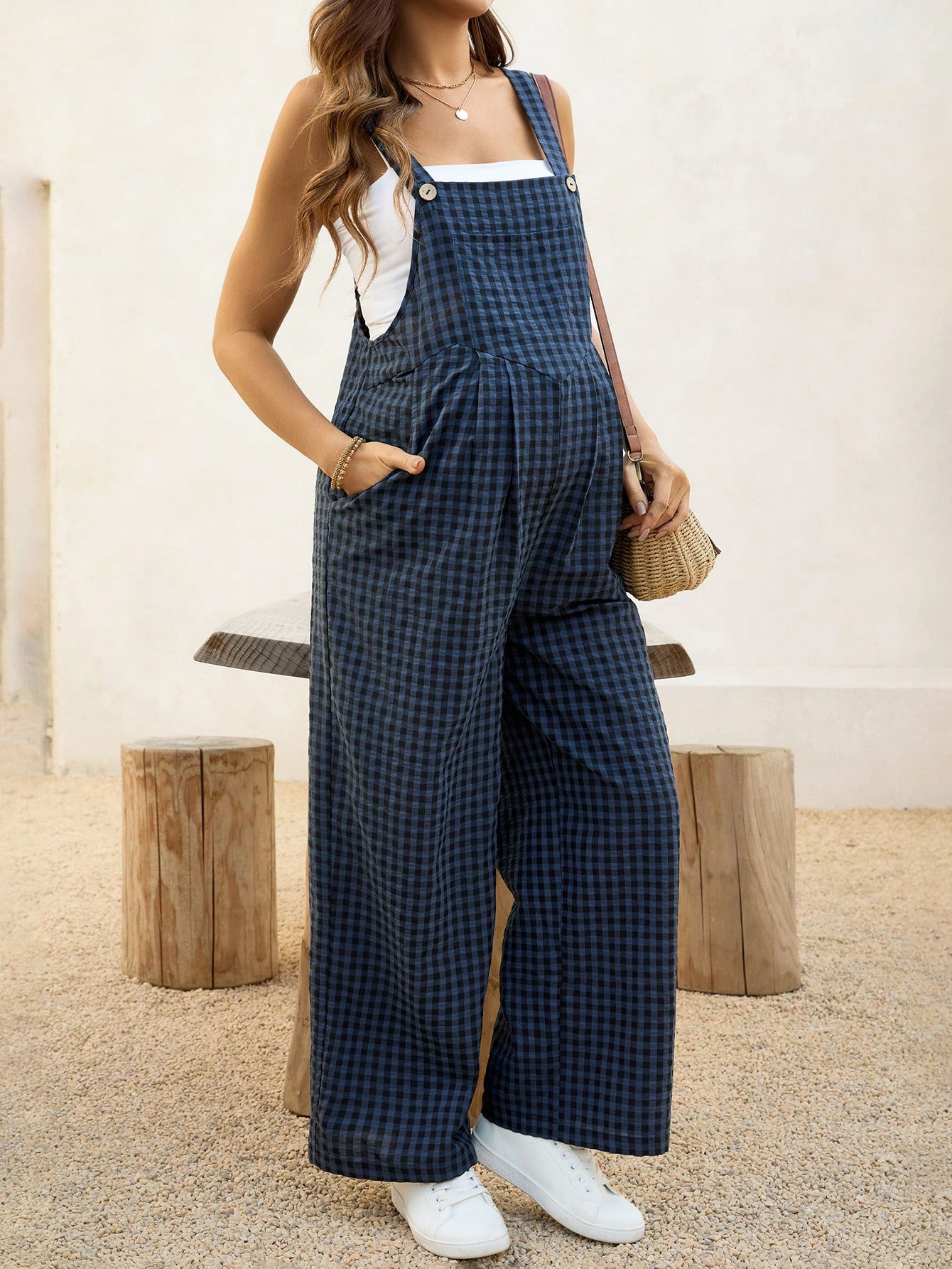 Casual Maternity Jumpsuit Plai – обзор и цена Jumpsuit Linen Relaxed