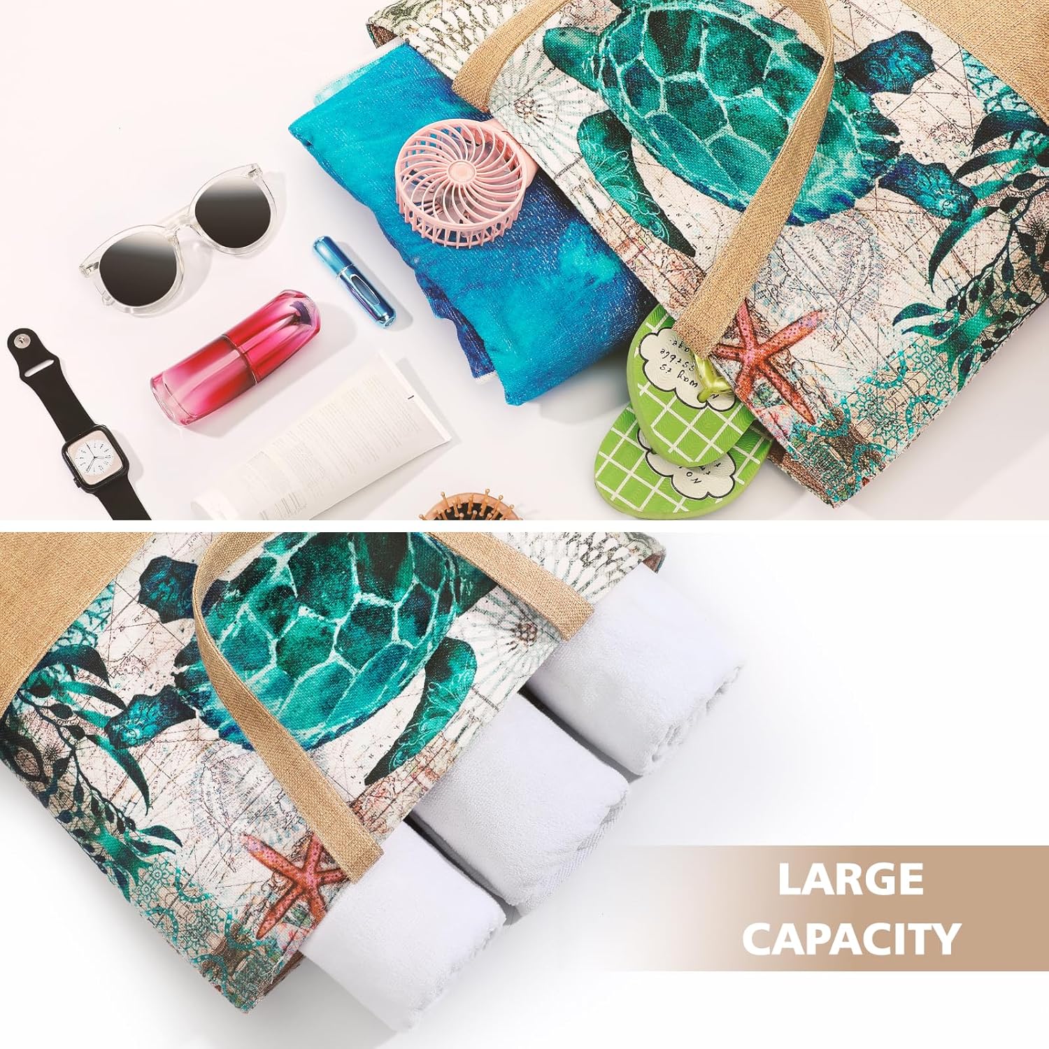 Large Beach Bag for Women with – обзор и цена Tote Bag Beach