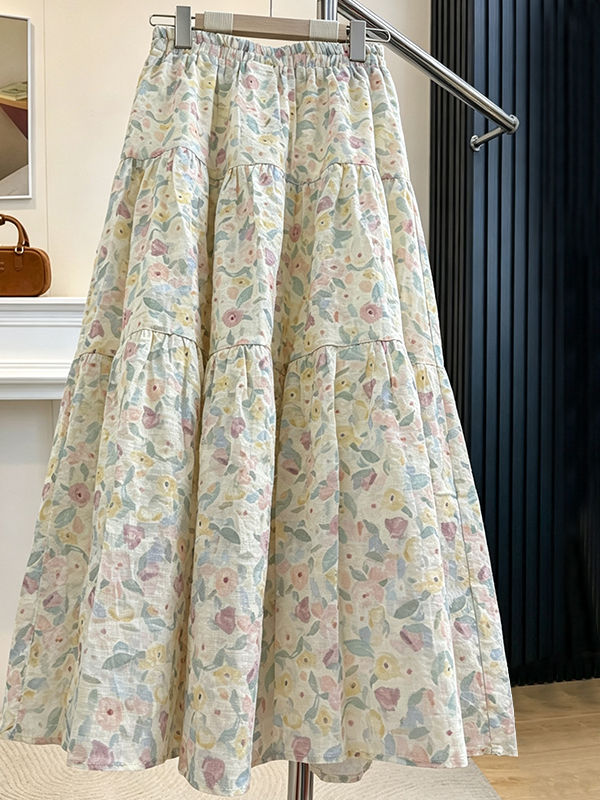 Summer Floral Print A-Line Mid – обзор и цена Midi Skirt Floral