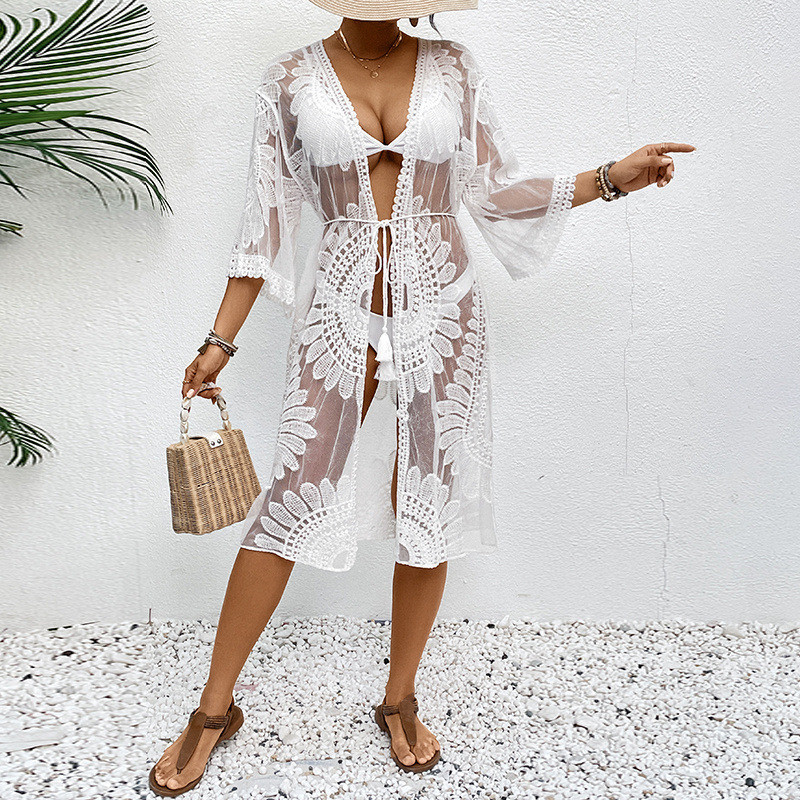 Lace Embroidered Lightweight K – обзор и цена Kimono Sheer Floral