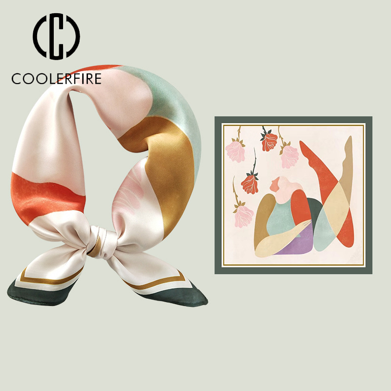 Women's Silk Cartoon Scarf Squ – обзор и цена Headband Summer Knit