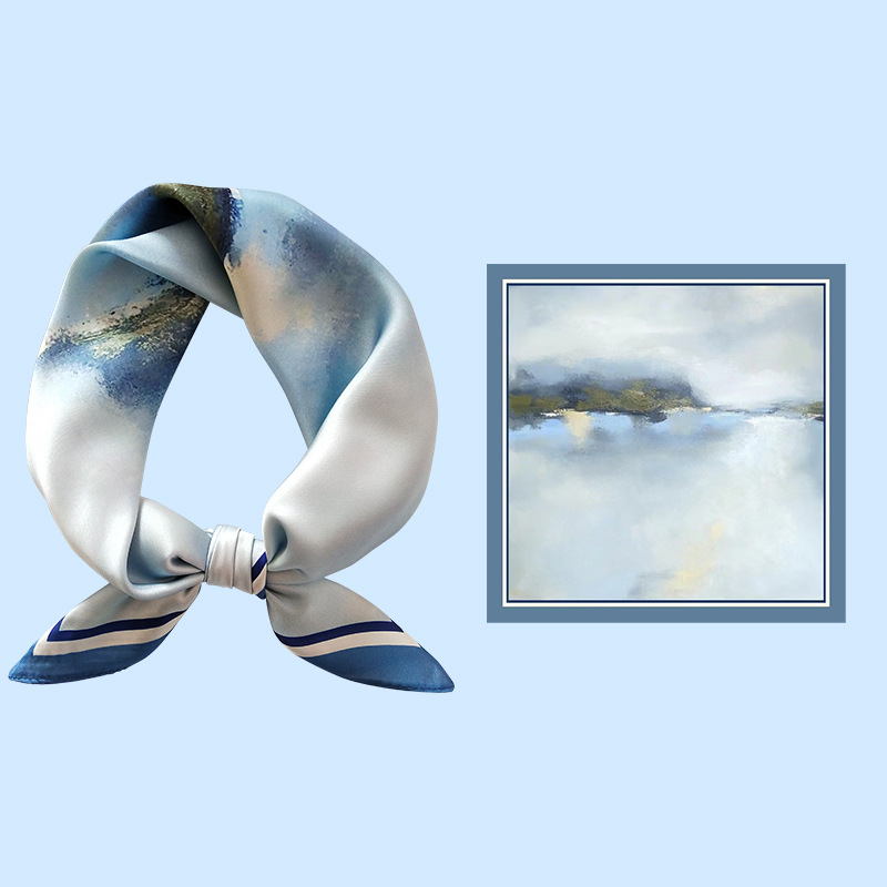 Women's Silk Cartoon Scarf Squ – обзор и цена Headband Summer Knit