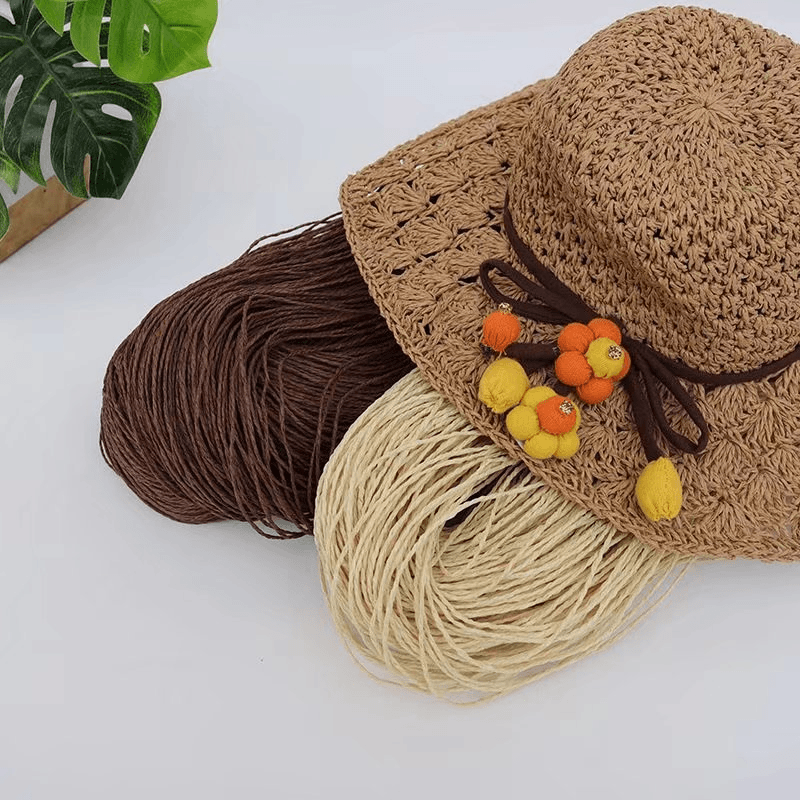 200g 2ply Cotton Raffia Yarn f – обзор и цена Crochet Bag Raffia