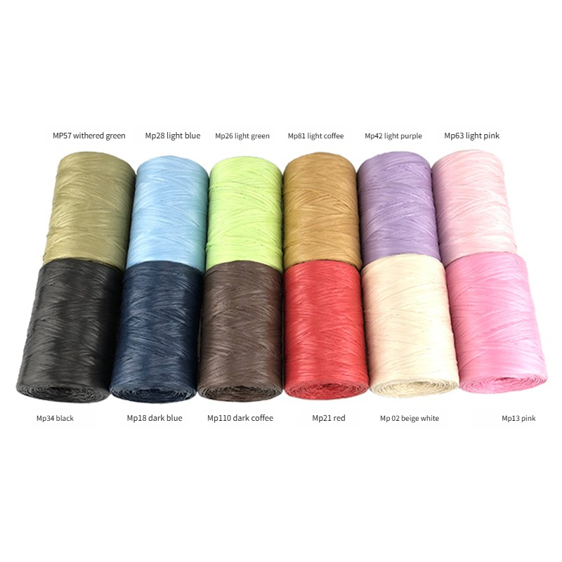 100g/pcs Flat Raffia Paper Yar – обзор и цена Crochet Bag Raffia