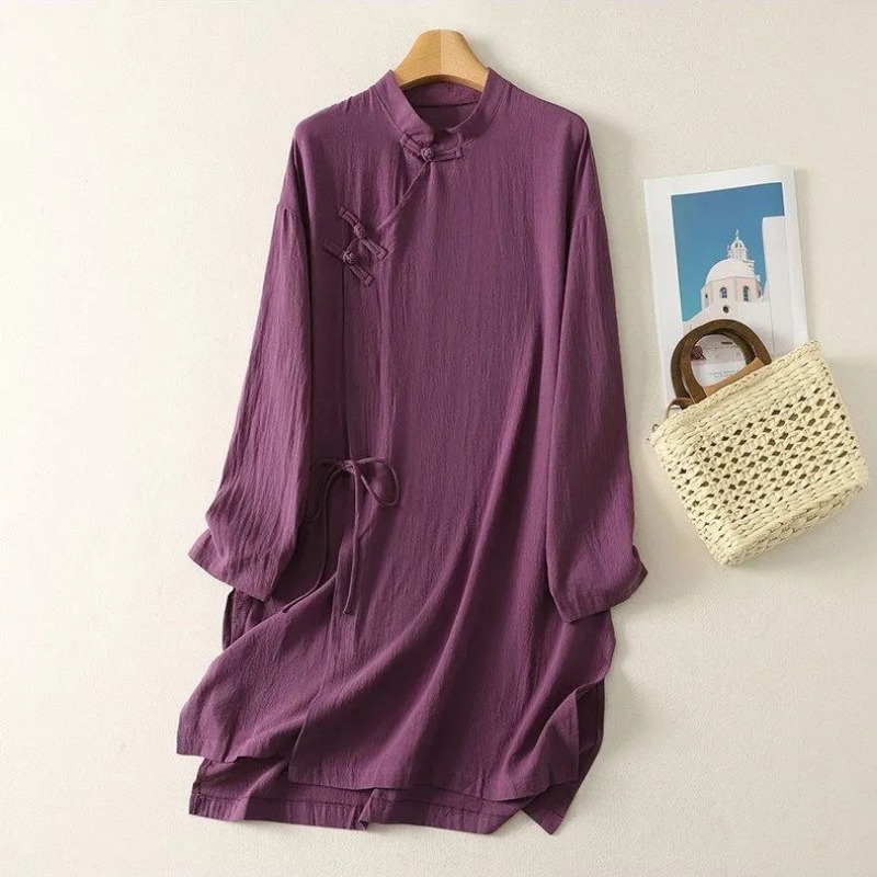 Women's Chinese Style Frog But – обзор и цена Linen Dress Wrap