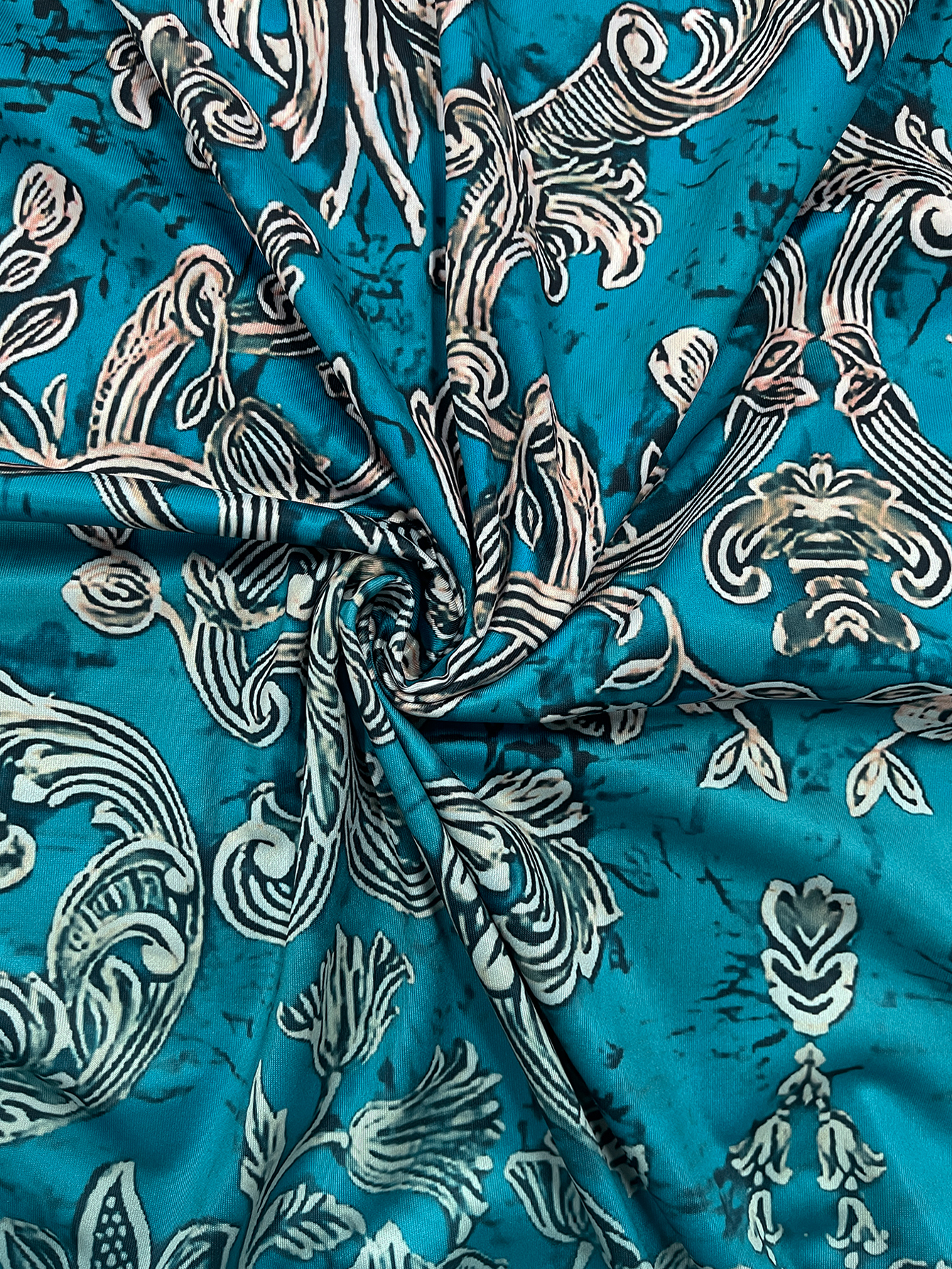 Plus Size Teal Baroque Floral  – обзор и цена Romper Floral Print