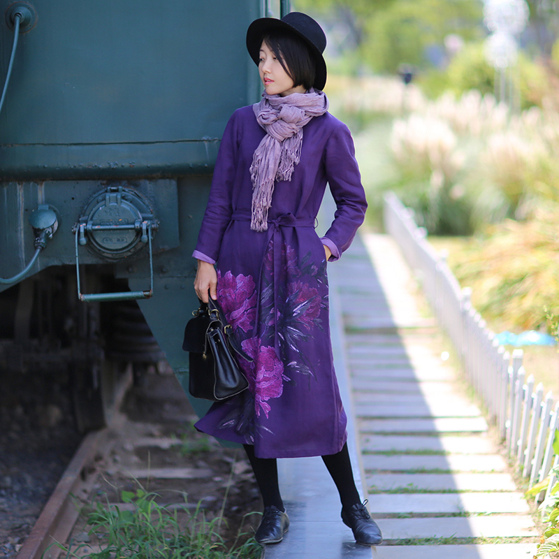 Warm Cotton Linen Peony Print  – обзор и цена Linen Dress Wrap