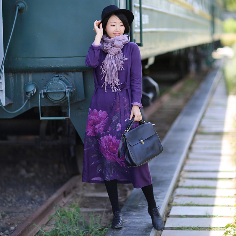 Warm Cotton Linen Peony Print  – обзор и цена Linen Dress Wrap
