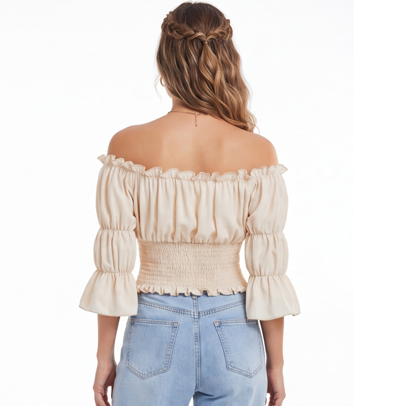 Renaissance Blouse Women Top w – обзор и цена Blouse Off Shoulder