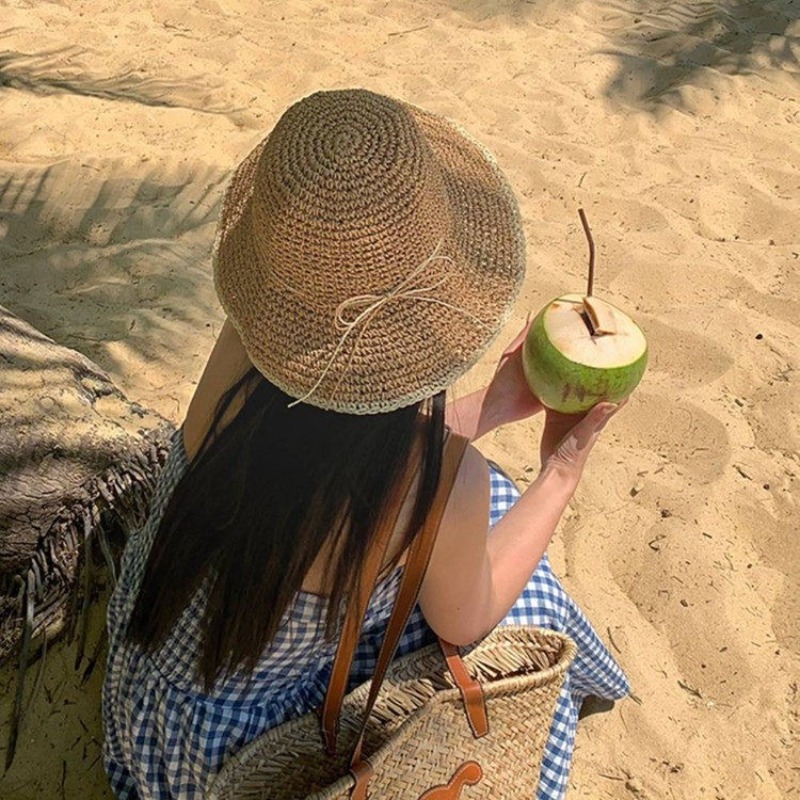 1pc Women's Summer Beach Straw – обзор и цена Hat Floppy Wide